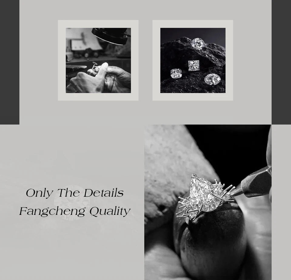 ATTAGEMS Women’s Moissanite Ring – 18K Gold Plated S925 Silver