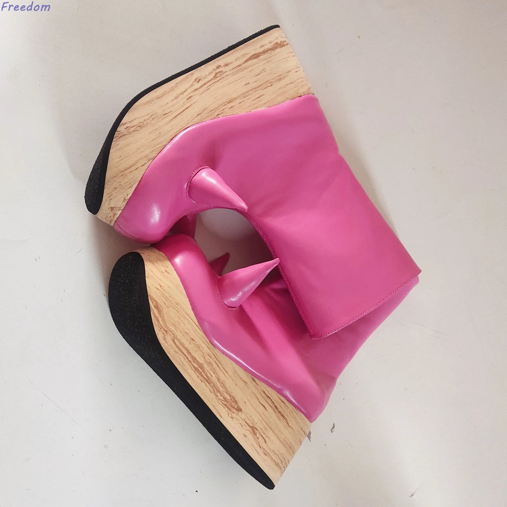 Little Devil Rocking Horse Platform Boots