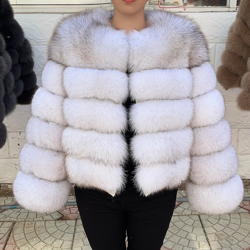 Adira Fox Fur Coat – Natural Winter Luxury