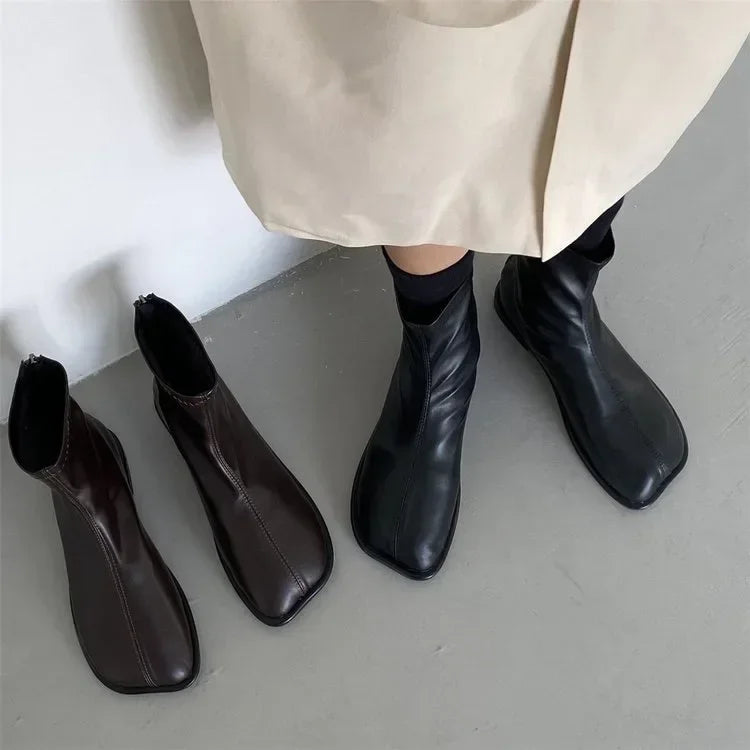 Women’s Elastic Ankle Boots – Thick Sole Luxury Designer Chelsea Boots