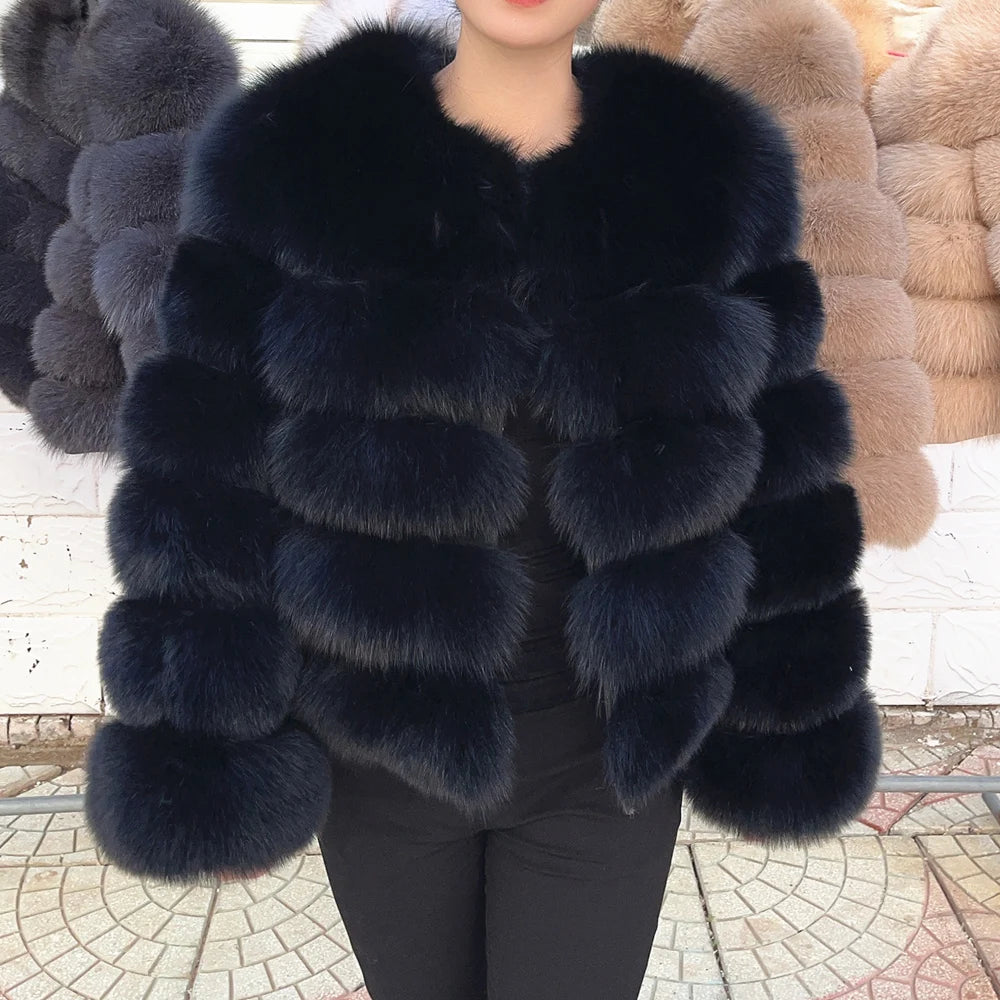Adira Fox Fur Coat – Natural Winter Luxury