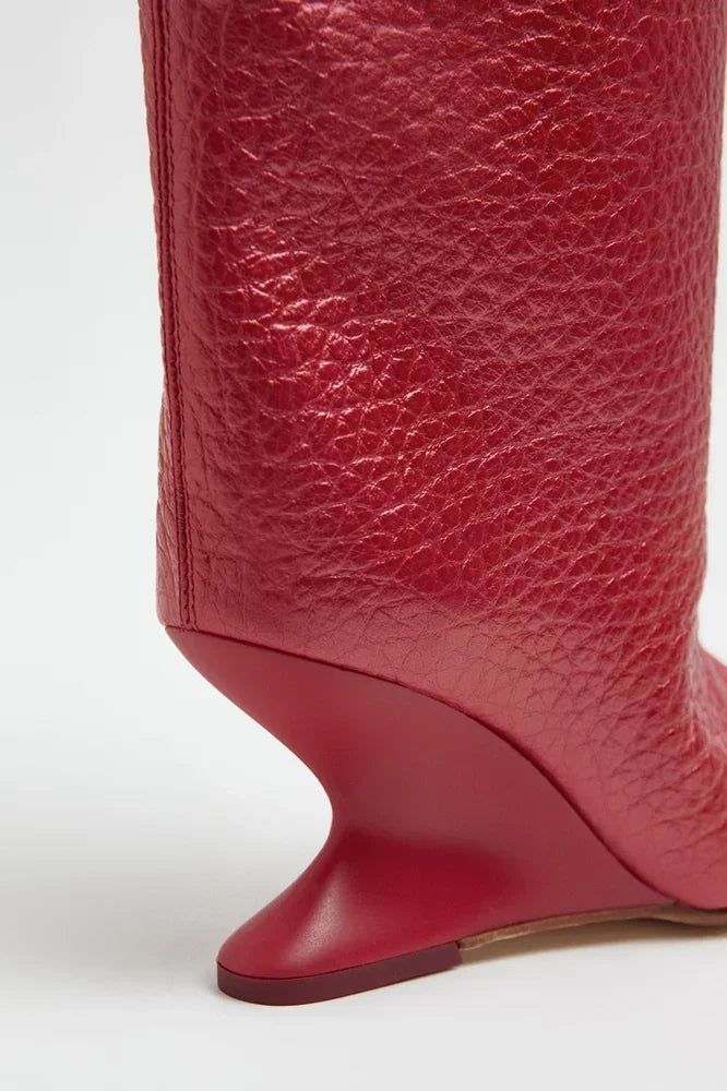 Women's Square Toe High Heel Knee Boots – Spring/Autumn Fashion