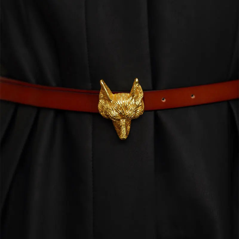 Fox Head Alloy Leather Belt – Biutefou