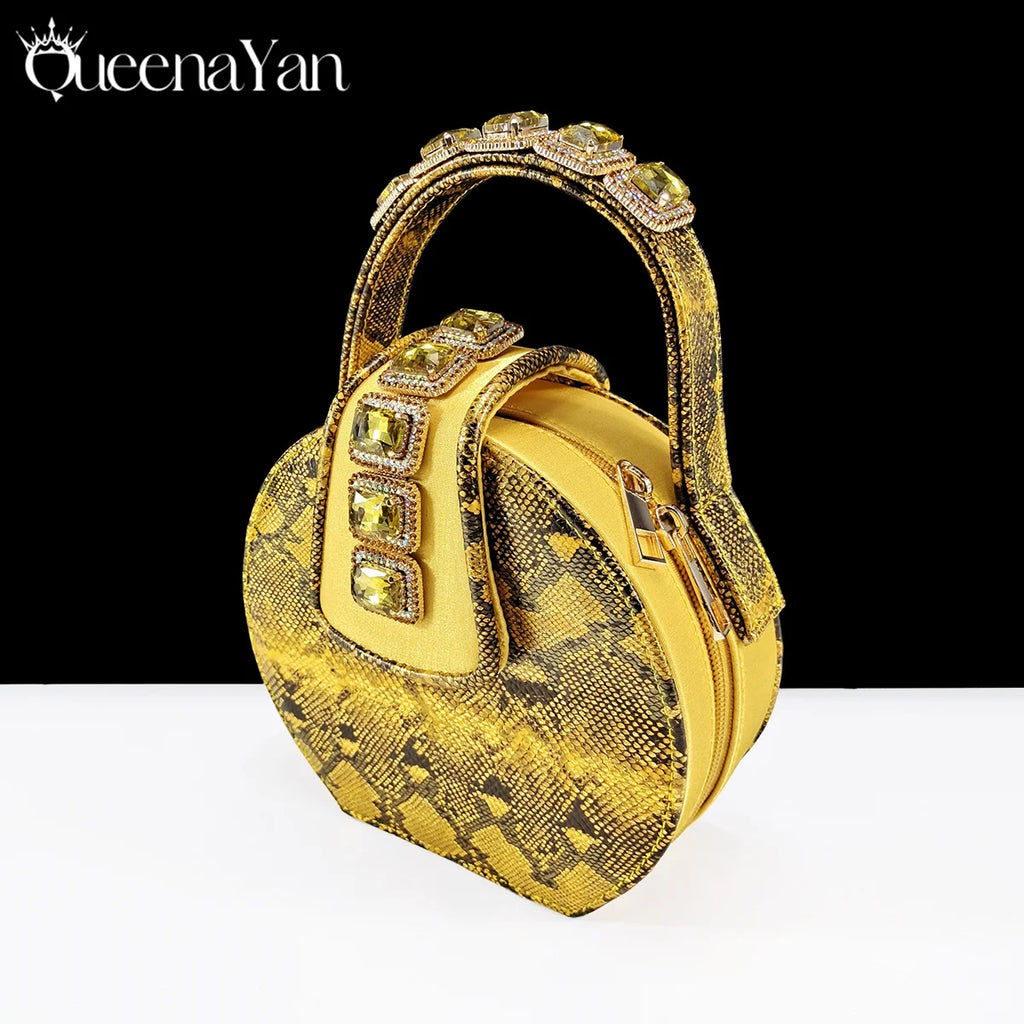 Elegant Green Peep-Toe Heels & Matching Bag Set