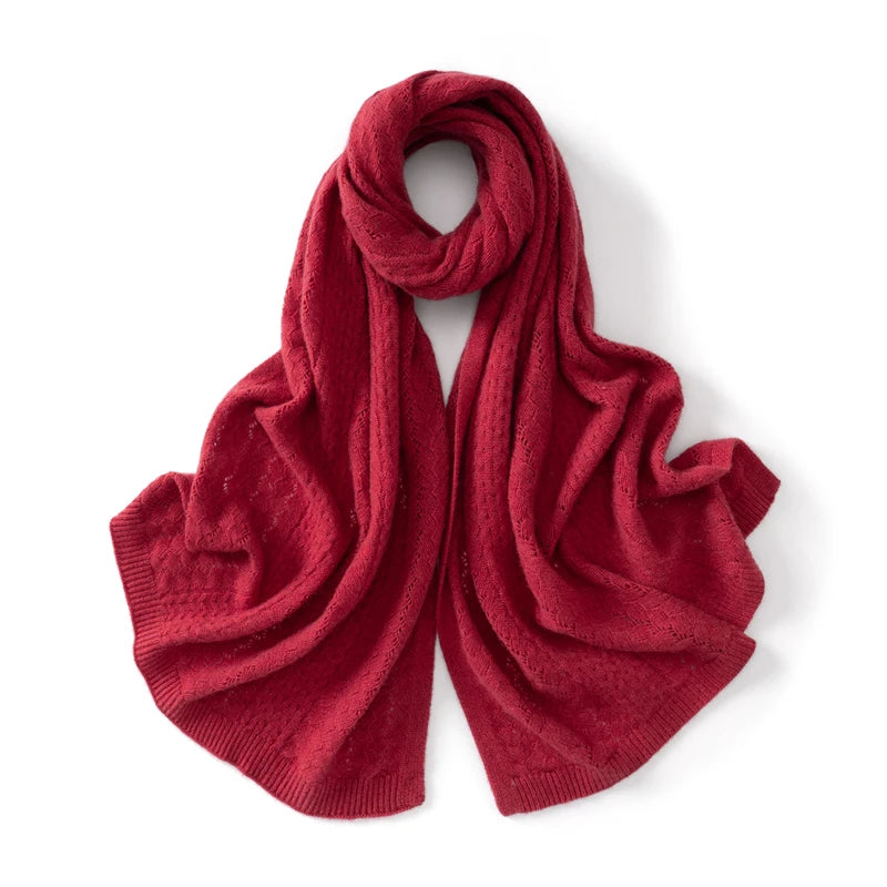 100% Cashmere Scarf – Autumn/Winter Dual-Use Shawl