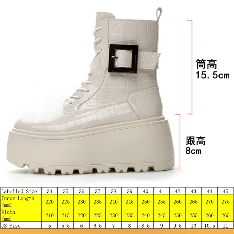 Combat Ankle Boots – Platform Wedge Sneakers