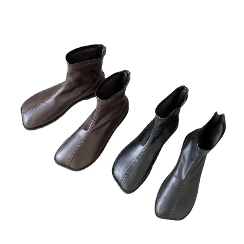 Women’s Elastic Ankle Boots – Thick Sole Luxury Designer Chelsea Boots