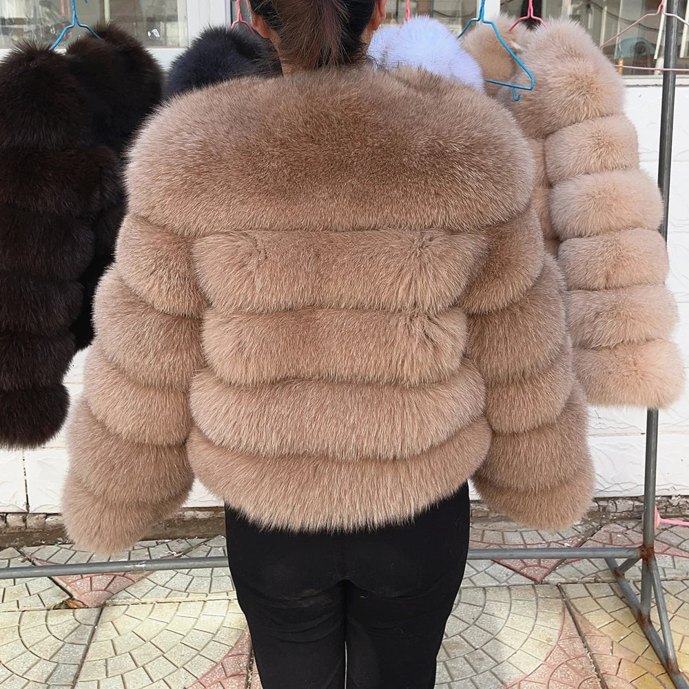 Adira Fox Fur Coat – Natural Winter Luxury