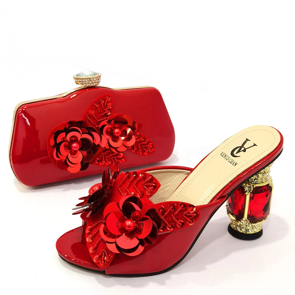 Marrakchi Gold Narrow Band Shoe & Bag Set – Italian-Inspired Party Elegance