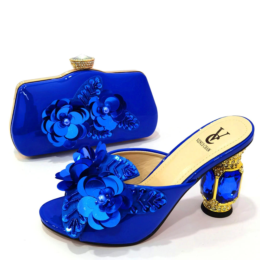 Marrakchi Gold Narrow Band Shoe & Bag Set – Italian-Inspired Party Elegance