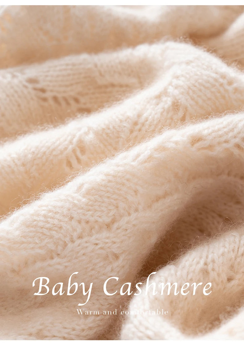 100% Cashmere Scarf – Autumn/Winter Dual-Use Shawl