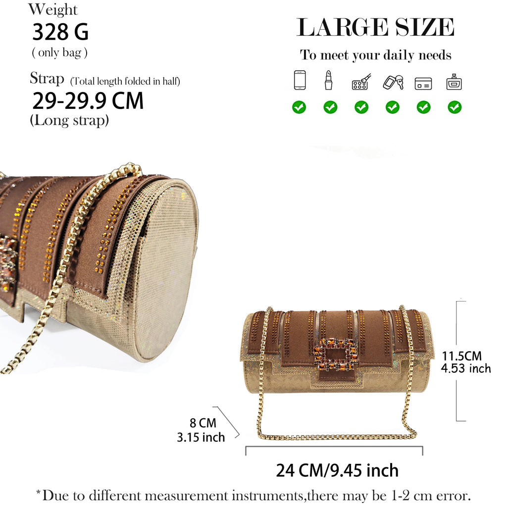 Marrakchi Block Heels & Rhinestone Bag Set – Elegant Party Collection