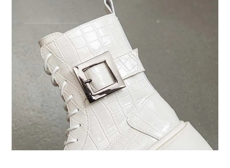 Combat Ankle Boots – Platform Wedge Sneakers