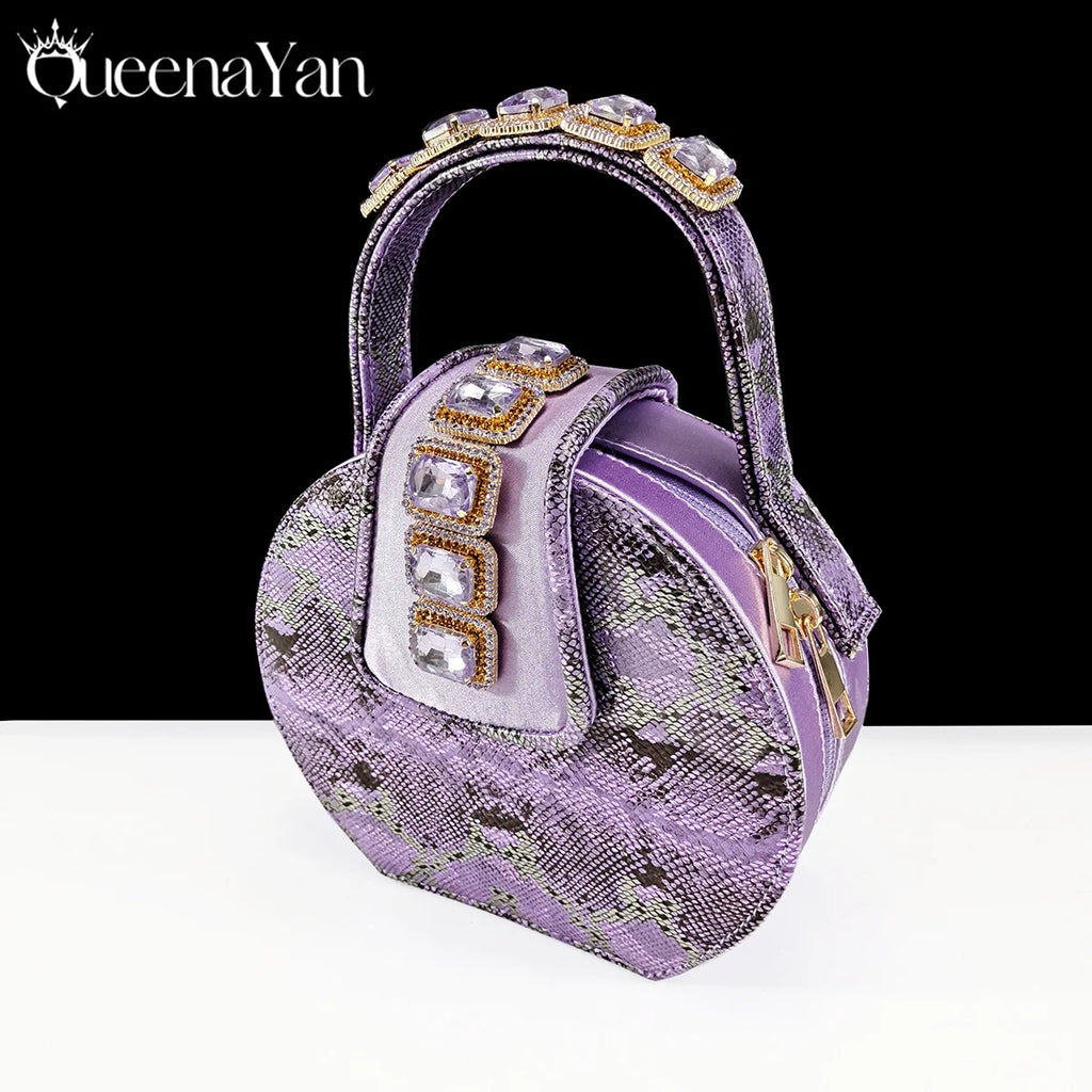 Elegant Green Peep-Toe Heels & Matching Bag Set