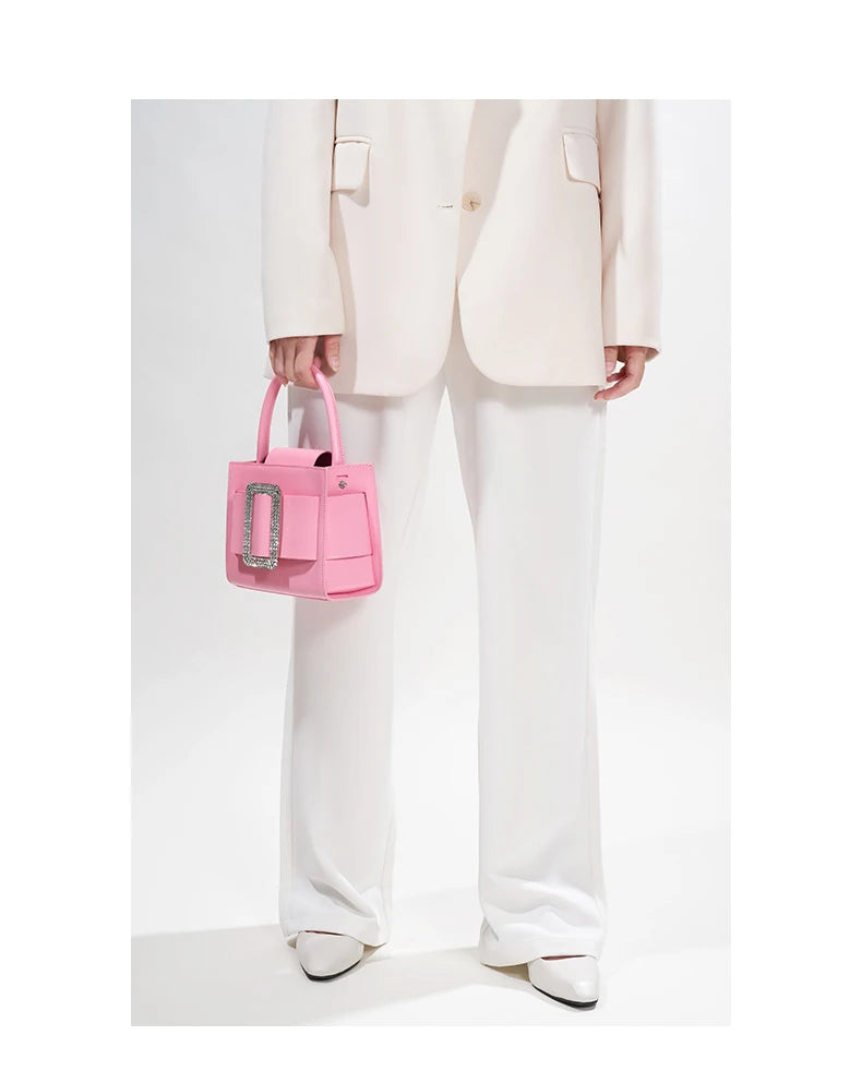 Crocodile Pattern Genuine Leather Messenger Bag