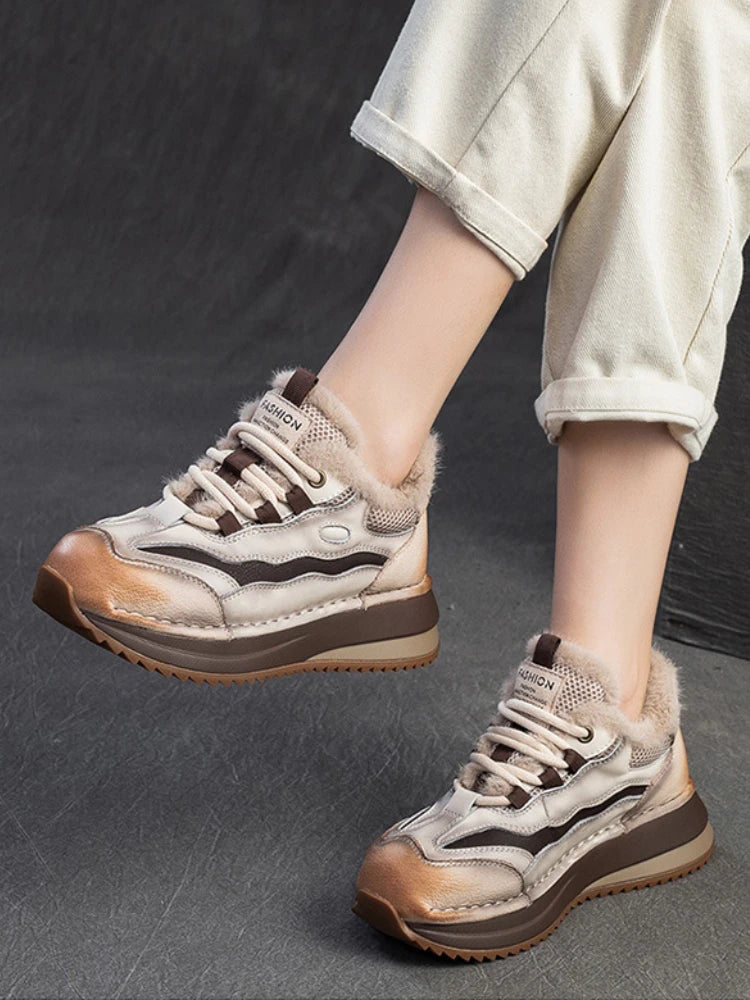 Koznoy Genuine Cow Suede Ankle Sneakers