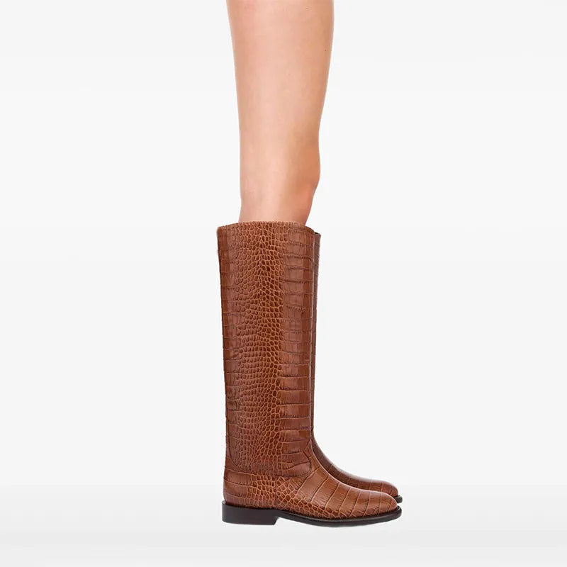 Knee-High Flat Boots – 2025 Autumn/Winter