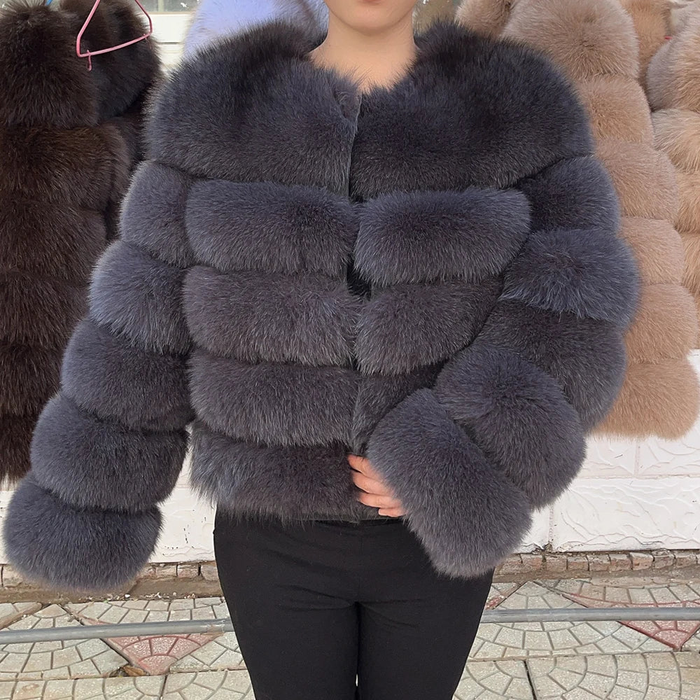 Adira Fox Fur Coat – Natural Winter Luxury
