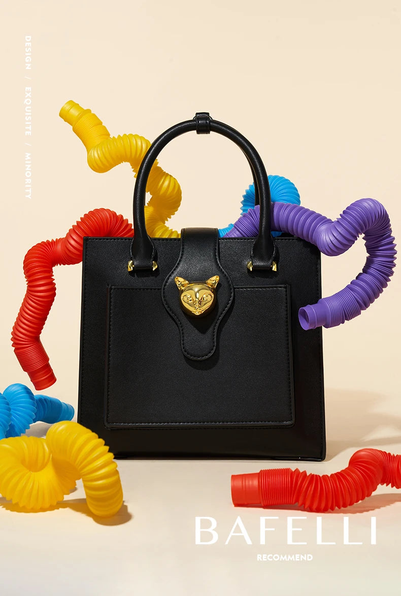 Bafelli 2025 Cat Leather Shoulder & Crossbody Bag