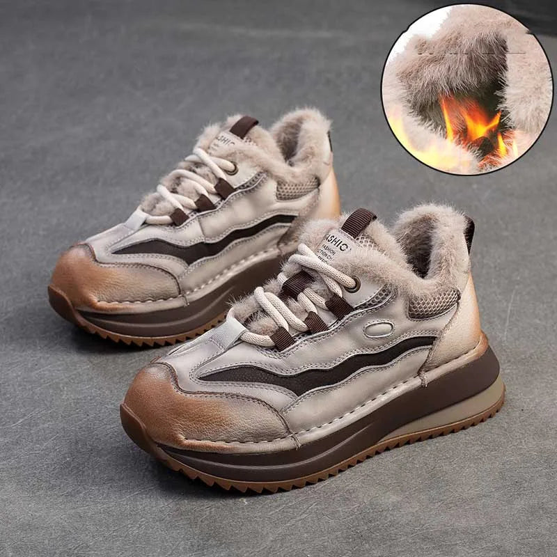 Koznoy Genuine Cow Suede Ankle Sneakers