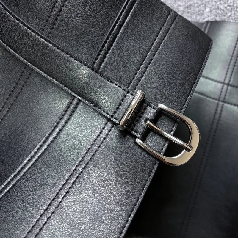 Leather Corset Waist Belt – Fashion Ruffle Design