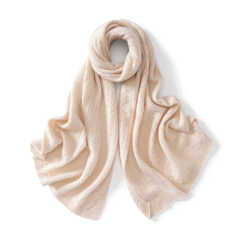100% Cashmere Scarf – Autumn/Winter Dual-Use Shawl
