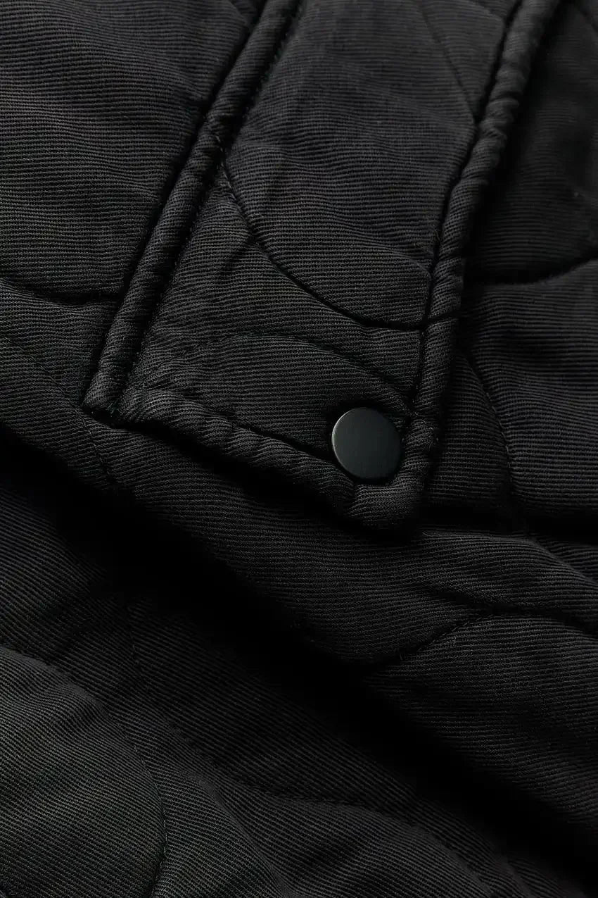 Bomber Jacket – Loose Fit Zip-Up Coat with Flap Pockets for Fall & Winter