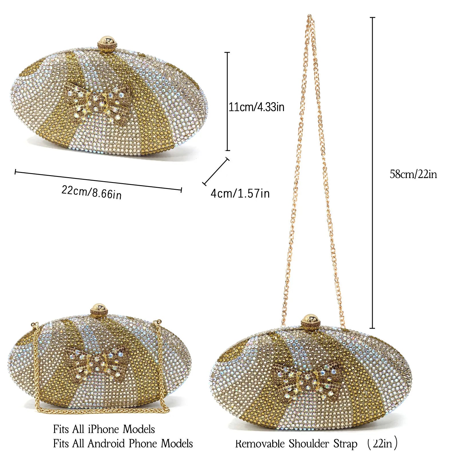 Rhinestone Heels & Handbag Set – Elegant Party Collection