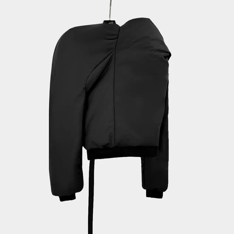 Marrakchi Women’s Asymmetric Thick Cotton Coat – High-Street Winter Statement Jacket