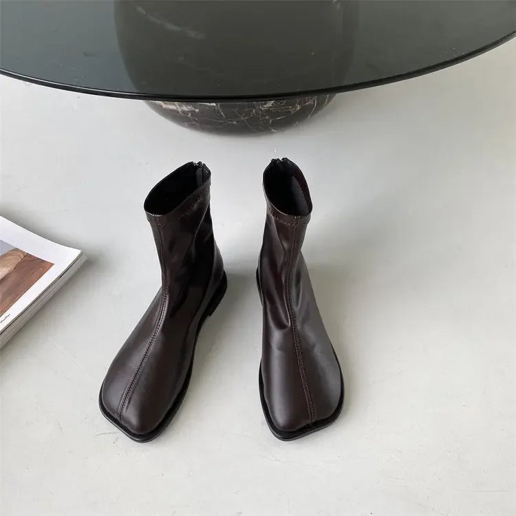 Women’s Elastic Ankle Boots – Thick Sole Luxury Designer Chelsea Boots