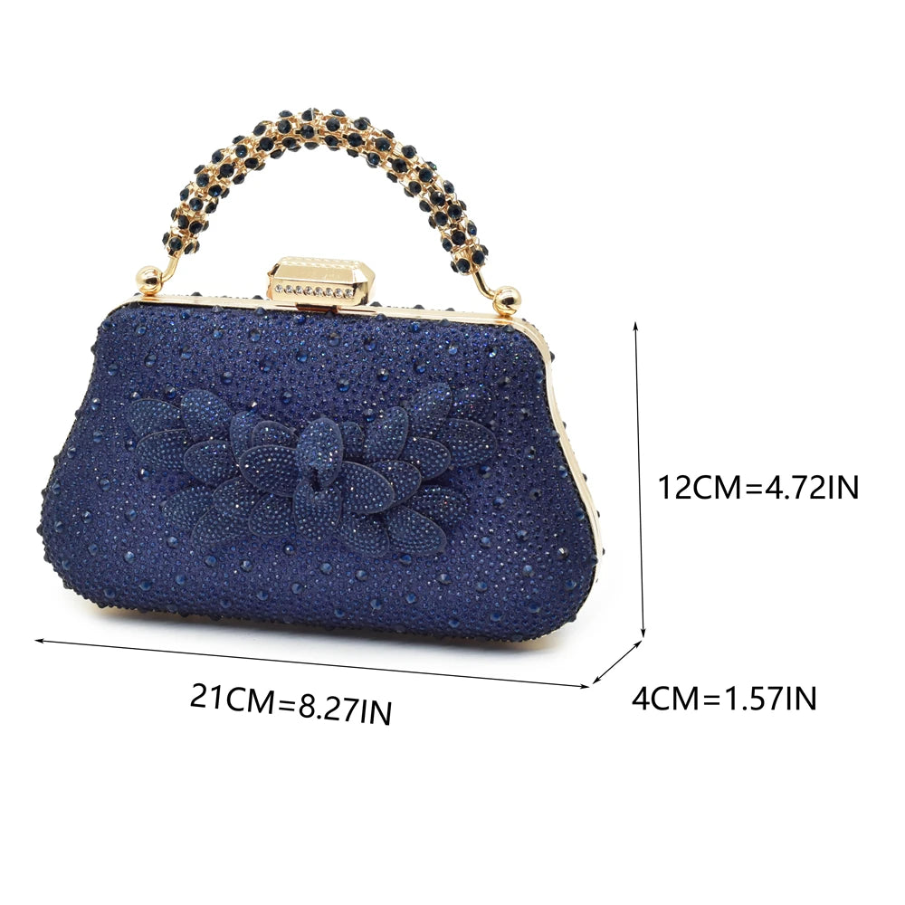 Marrakchi Luxury Women’s Shoe & Bag Set – Pointed Toe Rhinestone Pumps