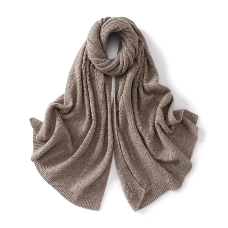 100% Cashmere Scarf – Autumn/Winter Dual-Use Shawl