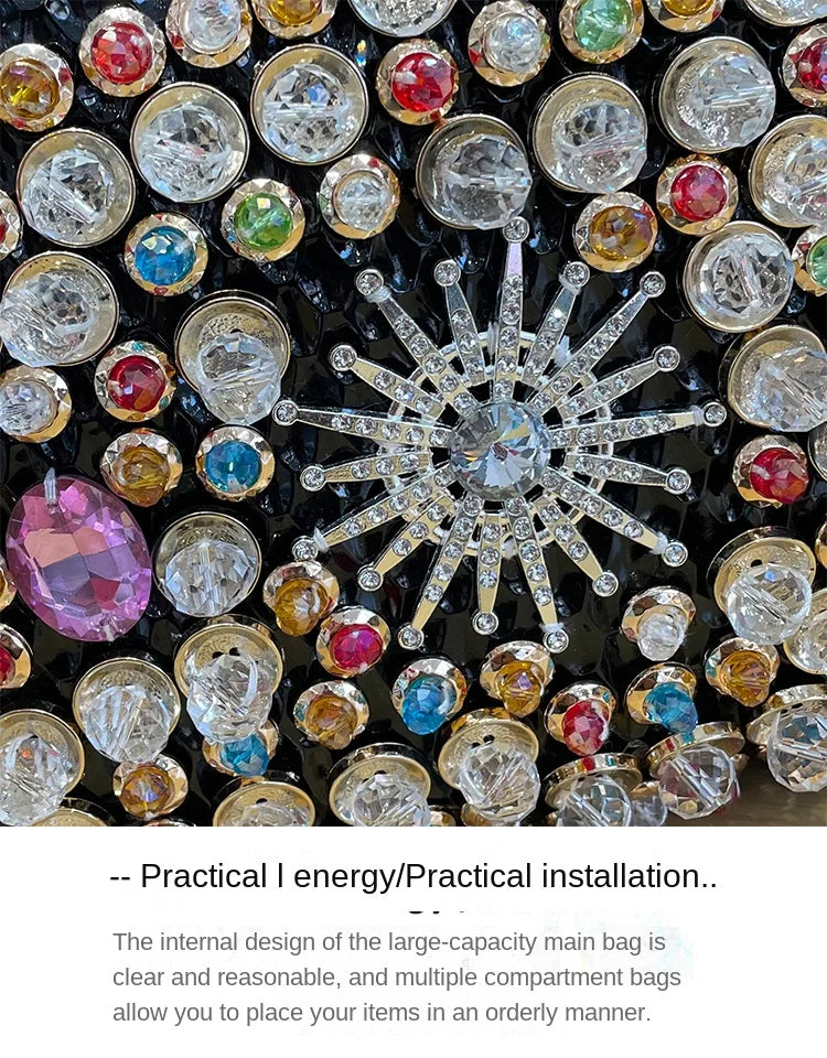 Ranya Rhinestone Leather Bag – Marrakchi Large Luxury Satchel