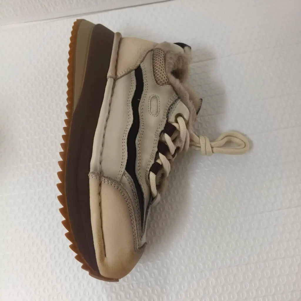 Koznoy Genuine Cow Suede Ankle Sneakers