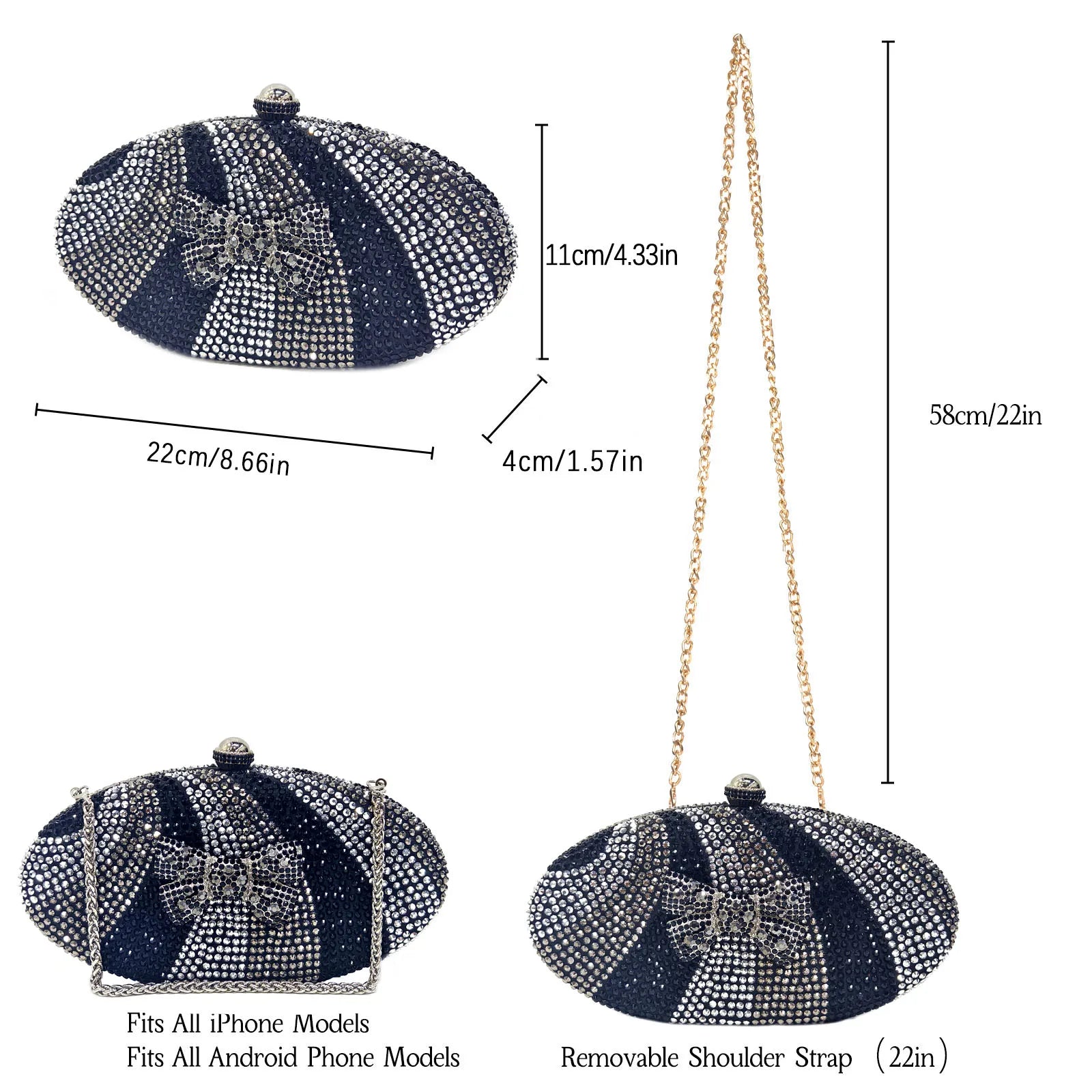 Rhinestone Heels & Handbag Set – Elegant Party Collection