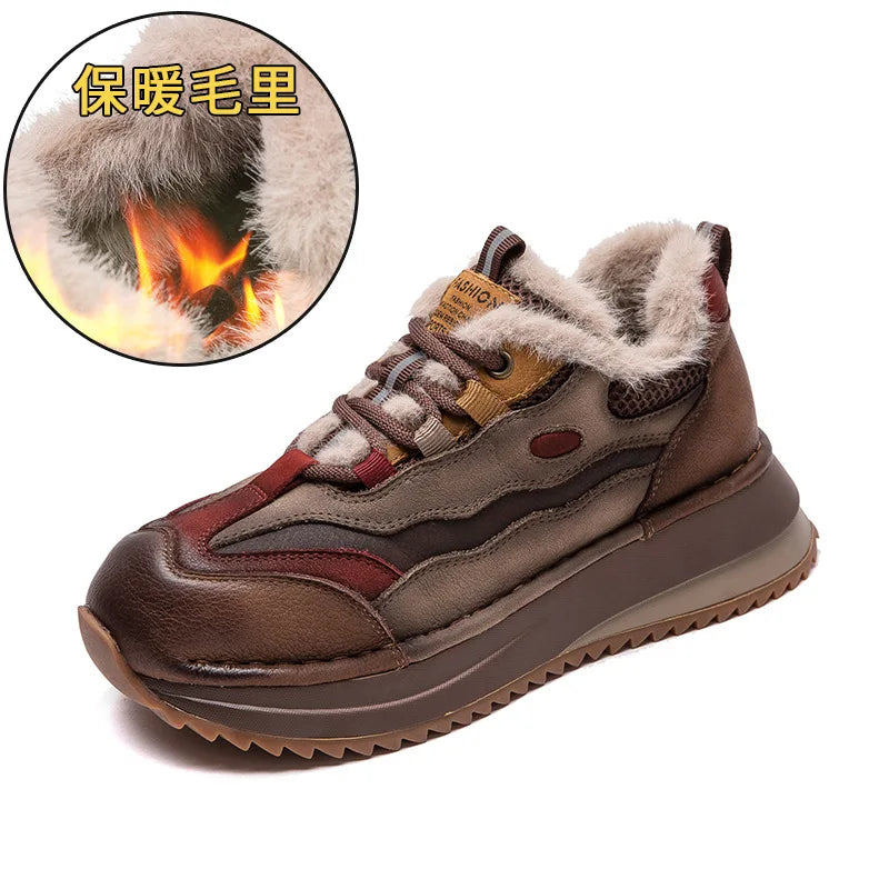 Koznoy Genuine Cow Suede Ankle Sneakers