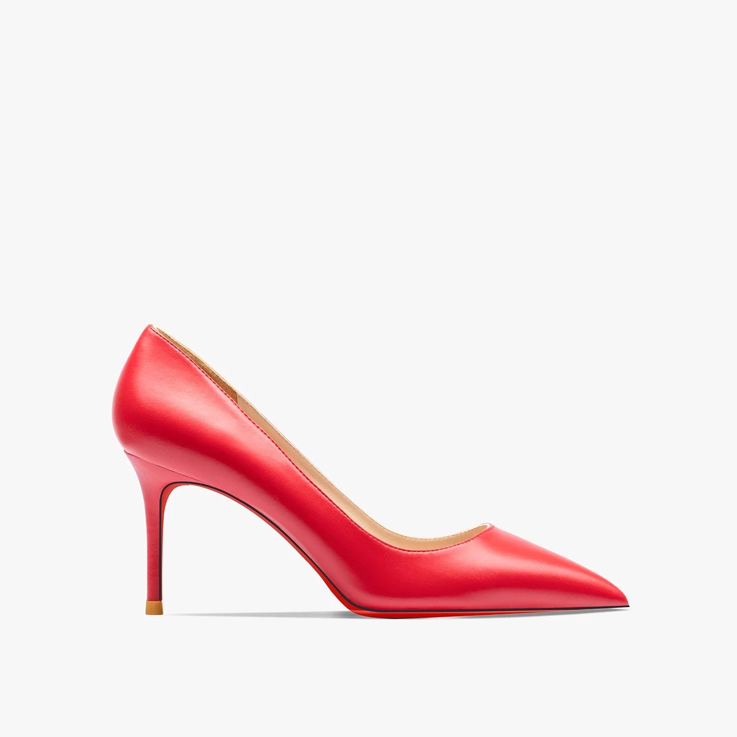 Marrakchi Red Shiny Bottom High Heels – Luxury Pointed Toe Party Pumps