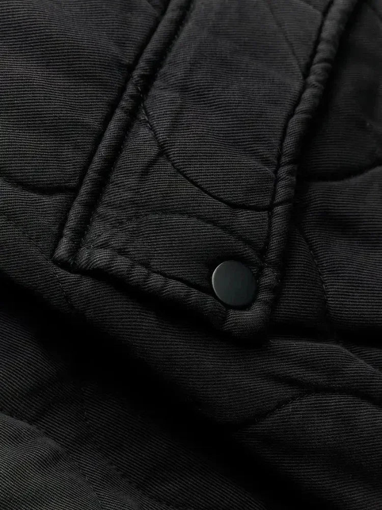 Bomber Jacket – Loose Fit Zip-Up Coat with Flap Pockets for Fall & Winter