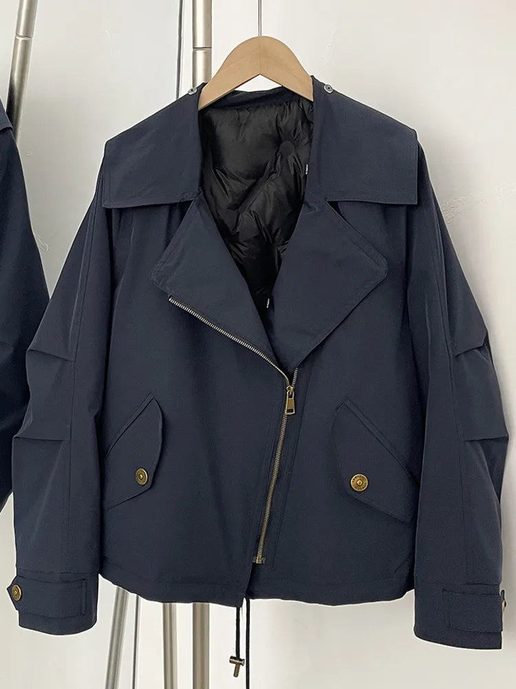 Marrakchi Women’s Black Trim Parka – Winter Fur Collar Coat 2025