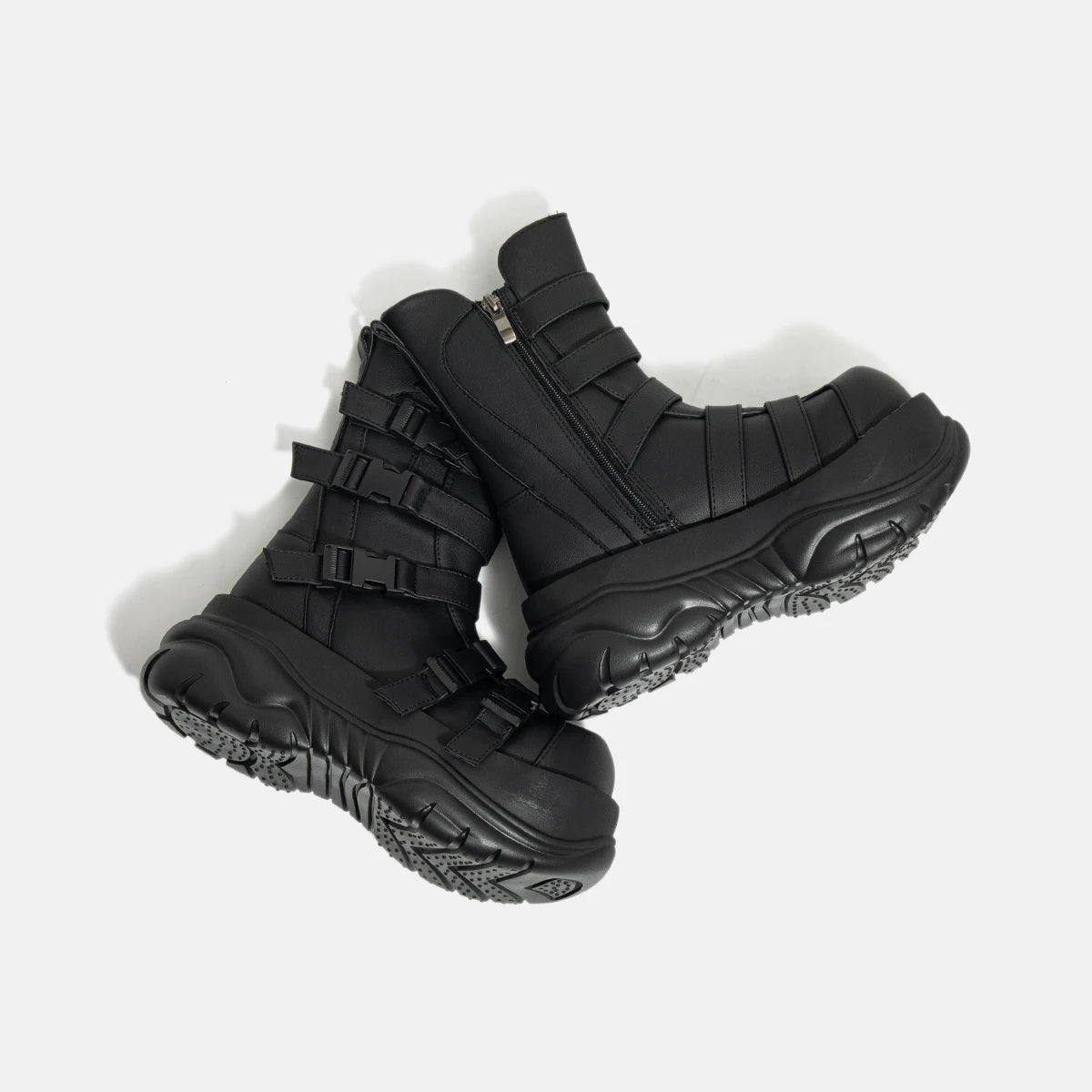 Dark Goth Punk Women’s Ankle Boots – Thick Muffin Sole