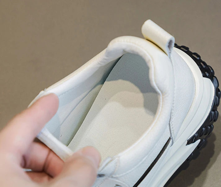 FujinGenuine Leather Platform Sneakers