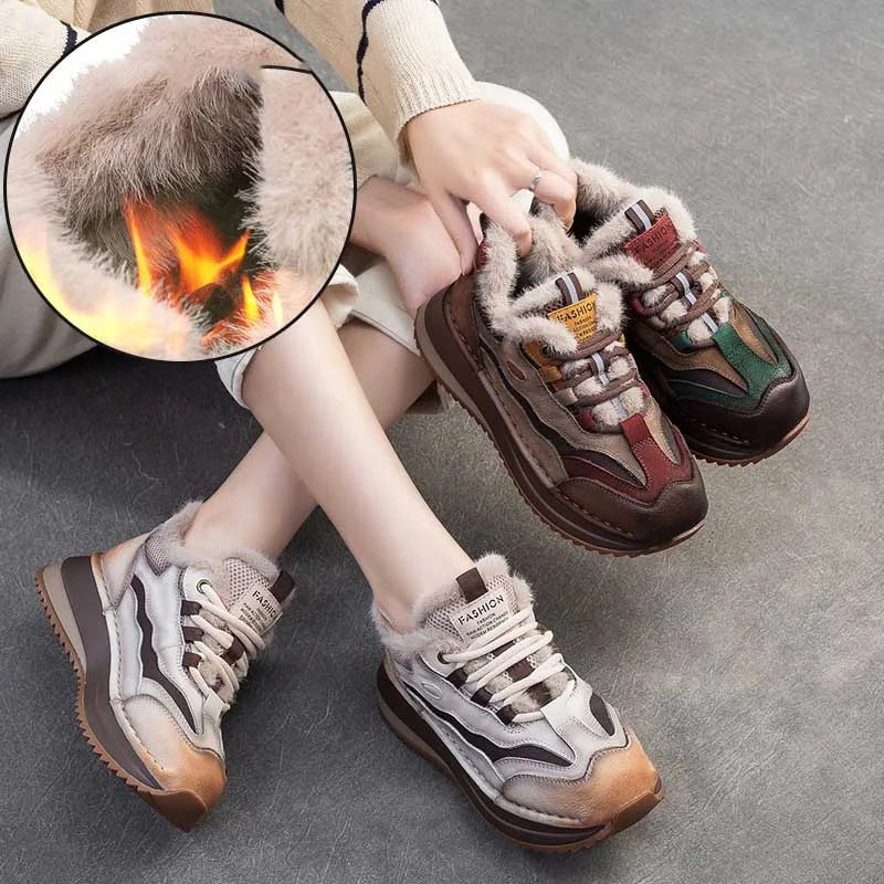 Koznoy Genuine Cow Suede Ankle Sneakers