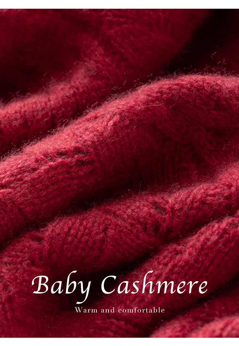 100% Cashmere Scarf – Autumn/Winter Dual-Use Shawl