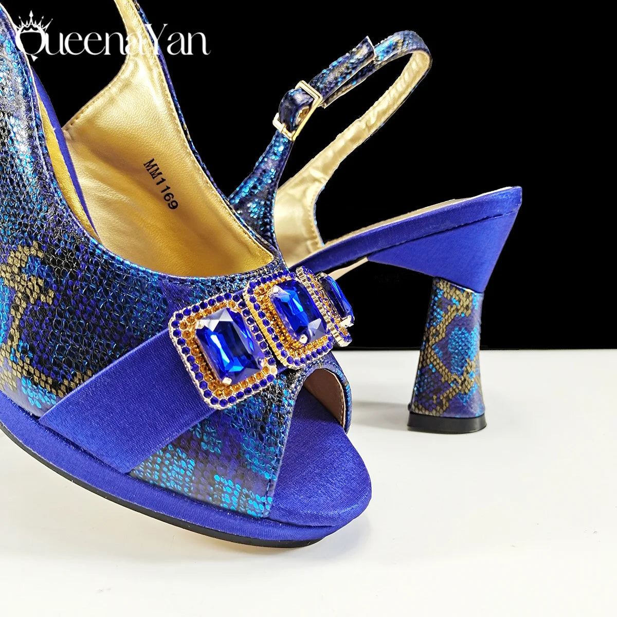 Elegant Green Peep-Toe Heels & Matching Bag Set