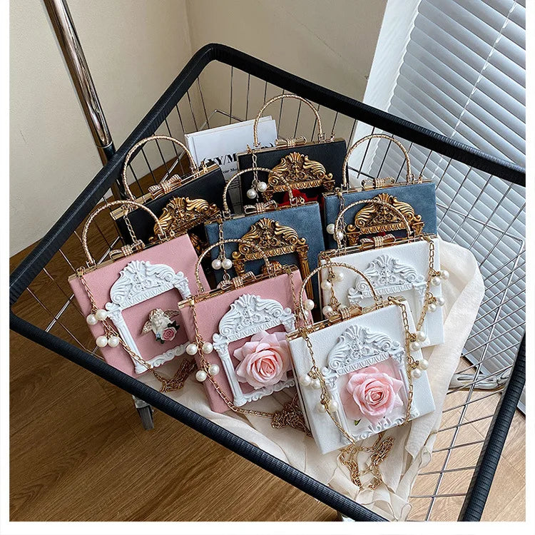 Luxury Fashion Flowers Crossbody Bag – Designer Leather Shoulder Bag for Women