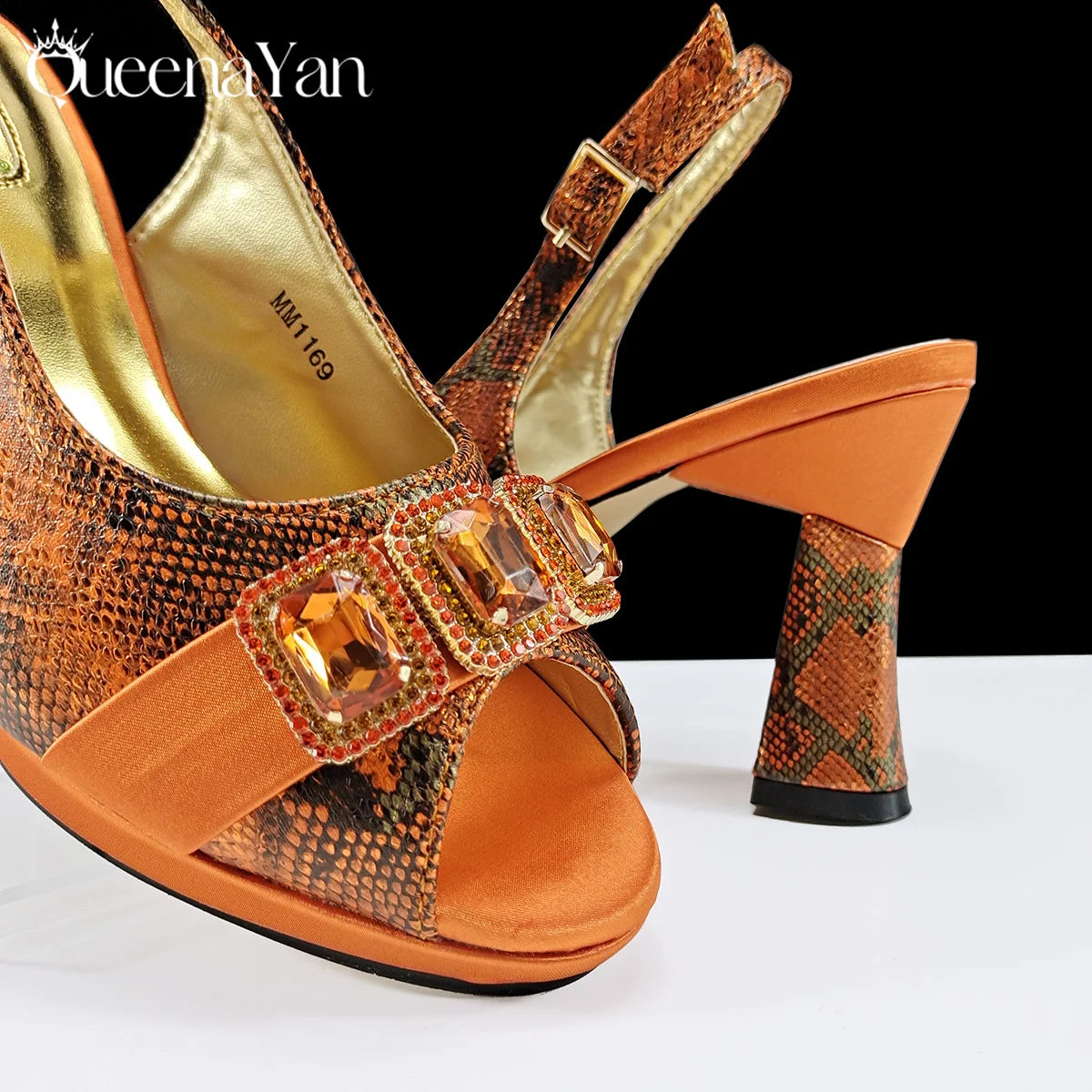 Elegant Green Peep-Toe Heels & Matching Bag Set