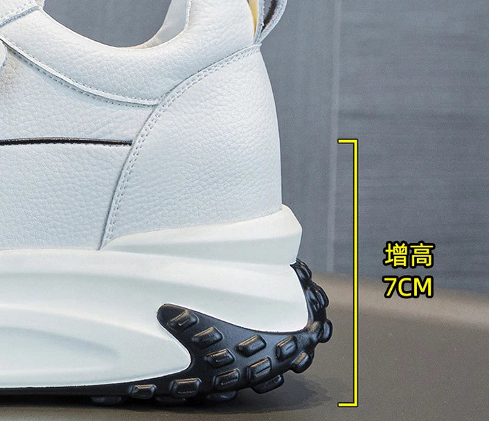 FujinGenuine Leather Platform Sneakers