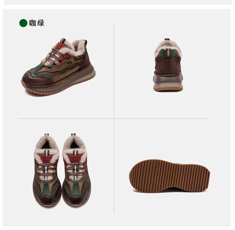 Koznoy Genuine Cow Suede Ankle Sneakers