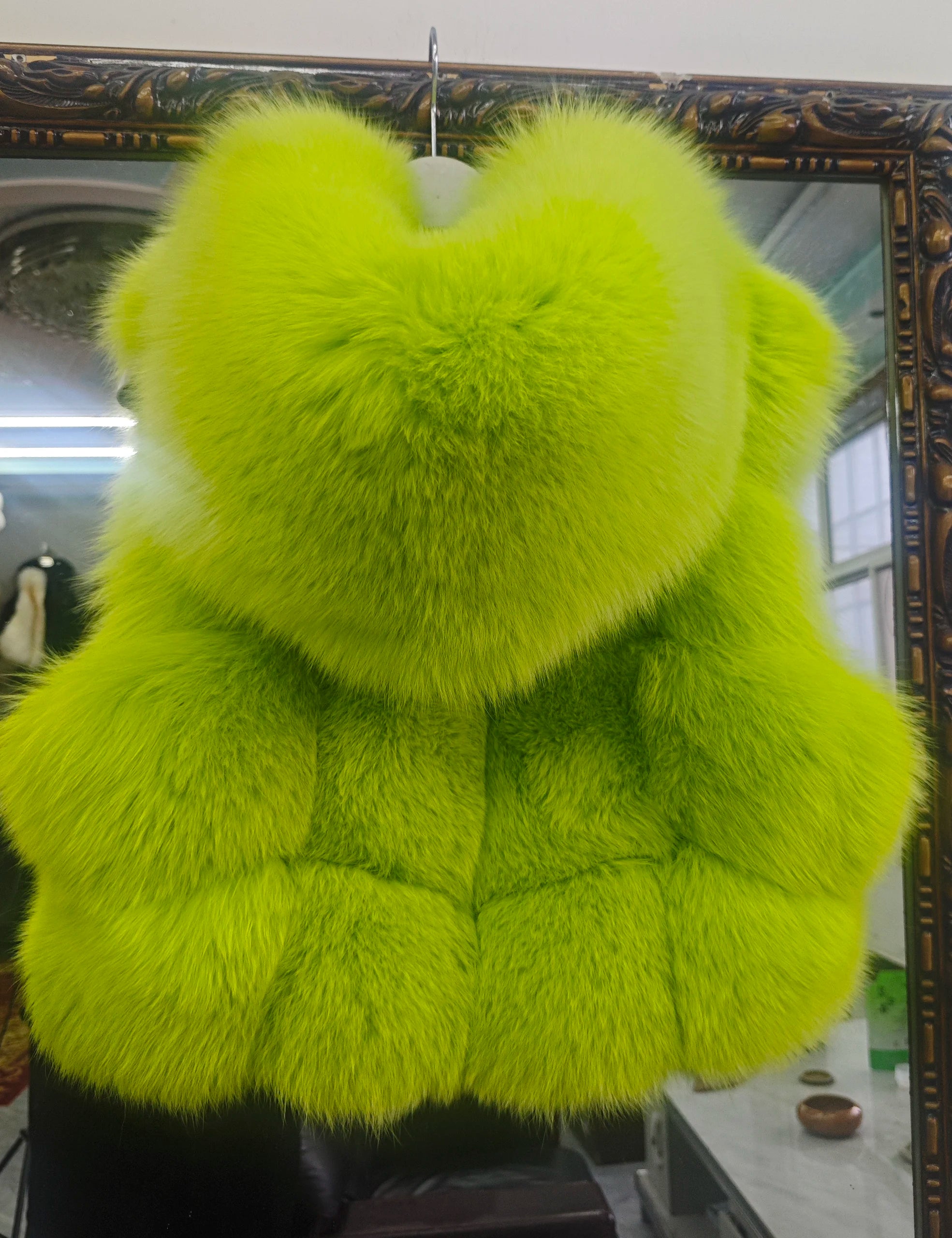 Real Silver Fox Fur Vest – Hooded Genuine Leather Sleeveless Jacket for Women