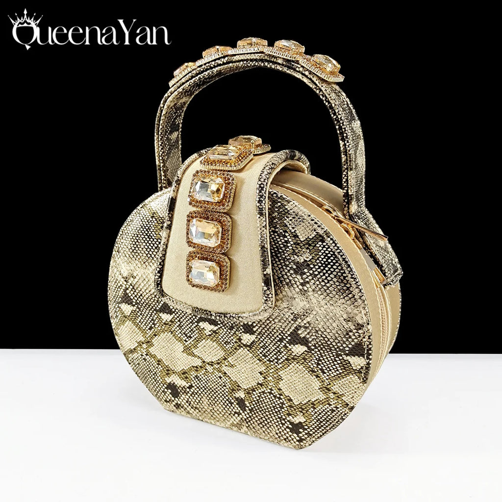 Elegant Green Peep-Toe Heels & Matching Bag Set